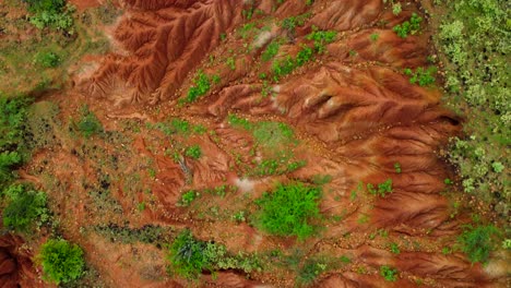 Sienta-El-Calor-Del-Sol-Proyectando-Largas-Sombras-Sobre-Las-Dunas-Onduladas,-Pintando-El-Paisaje-En-Una-Paleta-De-Rojos-Intensos-Y-Grises-Sutiles