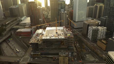 Vista-Aérea-Del-Centro-De-Convenciones-De-Seattle-En-Construcción