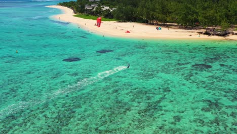 Kitesurfing-Le-Morne,-Mauritius