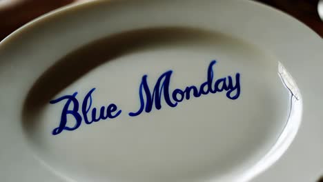 blue monday plate