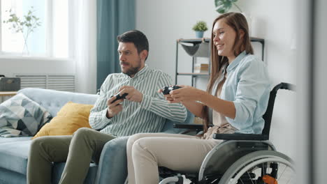 couple playing video games together