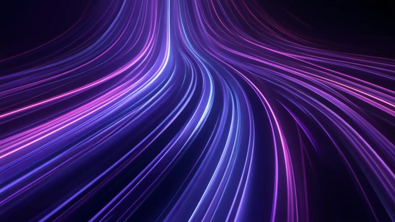 Abstract Motion Background with Glowing Purple and Blue Light Streaks