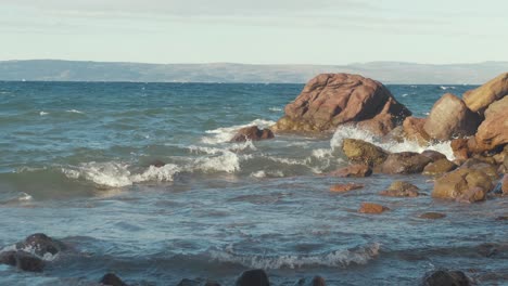 Waves-along-the-rocky-shoreline-of-Skala-Sikamineas