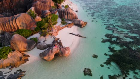 seychelles la digue sunset beach rocks aerial drone4.mp4