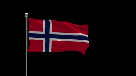 norway  various of flags waving national flag on pole, table flag