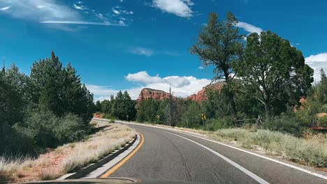 애리조나 레드 록스 (arizona red rocks) 를 가로질러 경치 좋은 드라이브