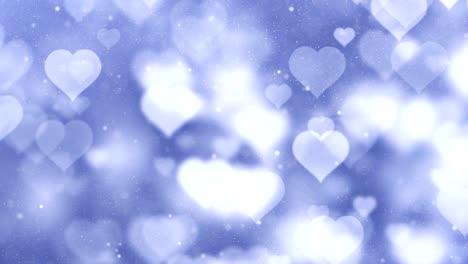 grandes corazones en movimiento