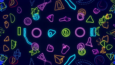 vibrant neon abstract geometric lines background