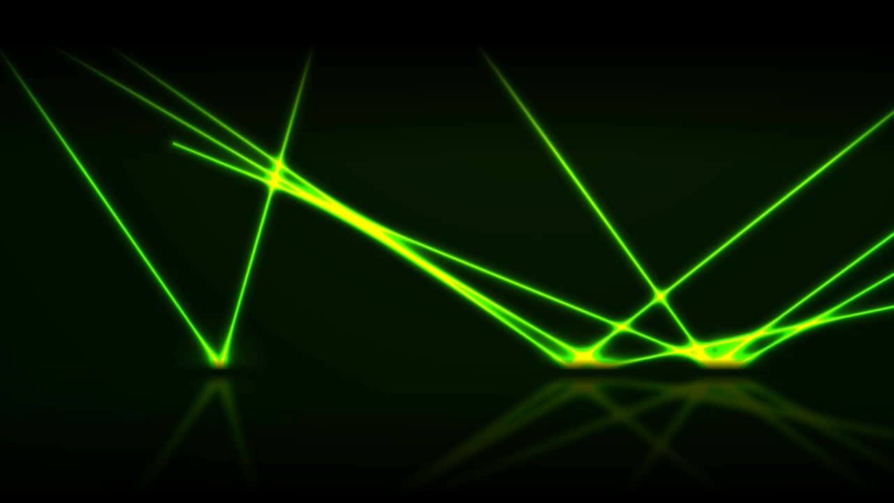 líneas de láser de neón verde tecnología fondo de movimiento moderno