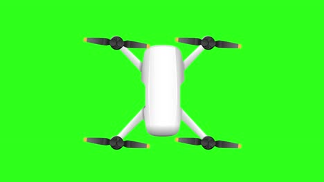 aerial drone rotates smoothly against a bright green backdrop, showcasing fluid motion and sleek design in a 20-second loop