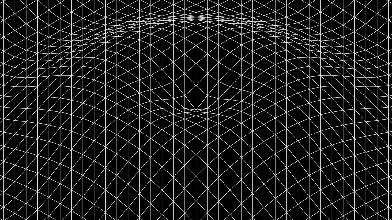 Mesh with looping concentric waves