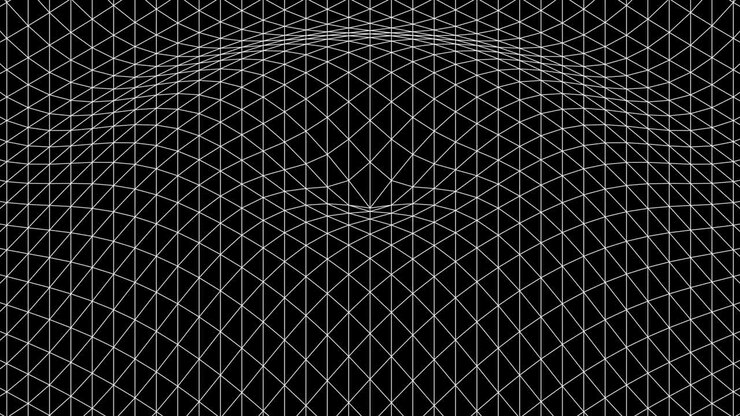 Mesh with looping concentric waves