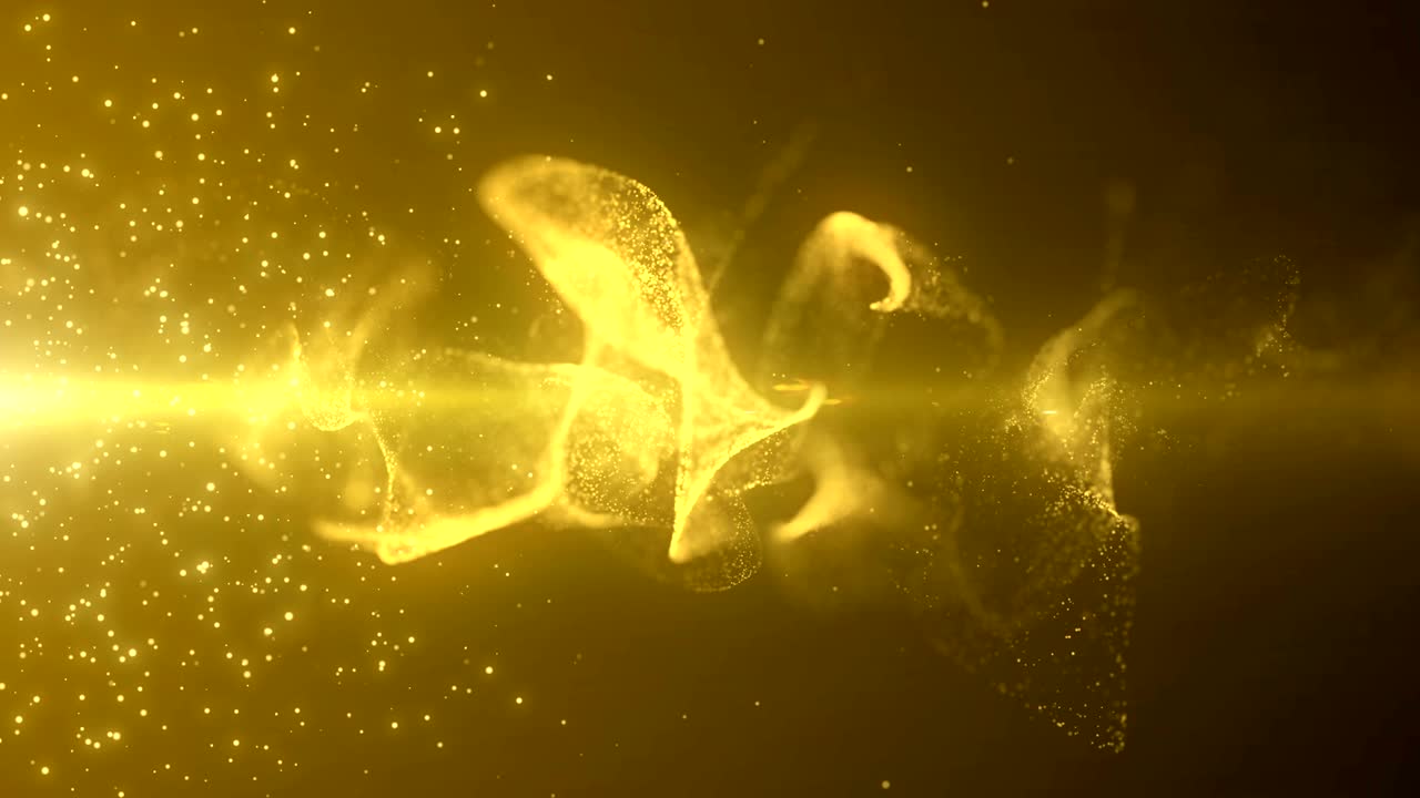 частицы золота блеск боке награды пыль абстрактная фоновая петля