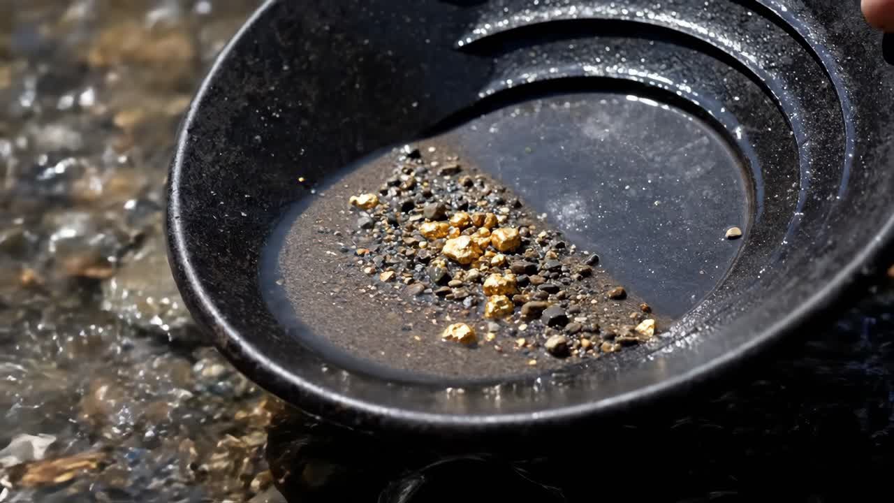 Gold Panning in a River