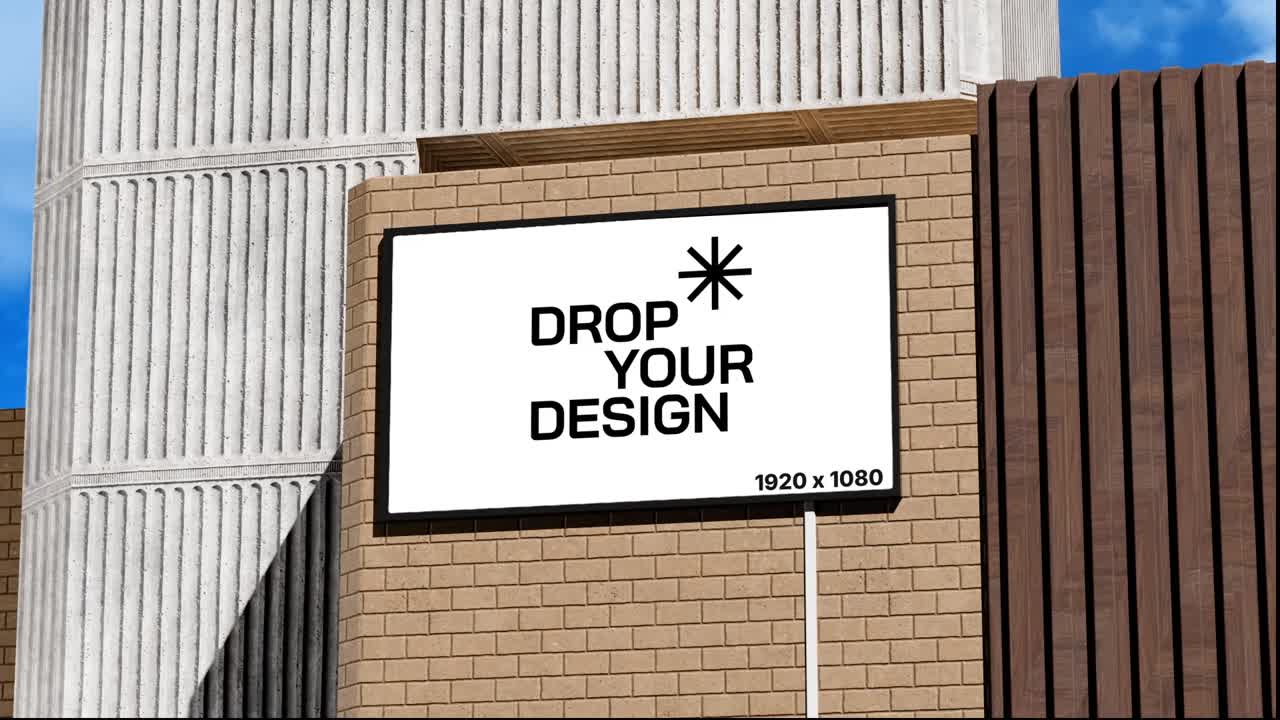 광고판 화면 목업Mockup