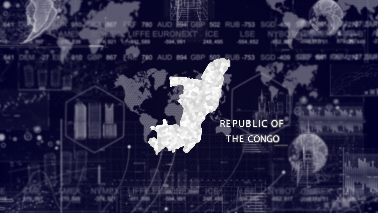 Republic of the Congo country video background for shows, presentation, Movies, videos, documenteries, exhibitions | GDP, Country growth, development, analytics, hraphs, charts, energy, infrastructure