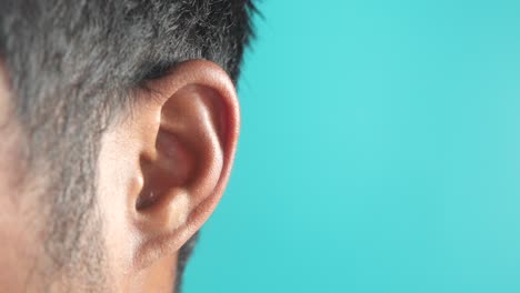 close-up of a person's ear