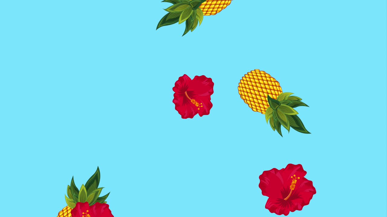 여름 열대 템플릿