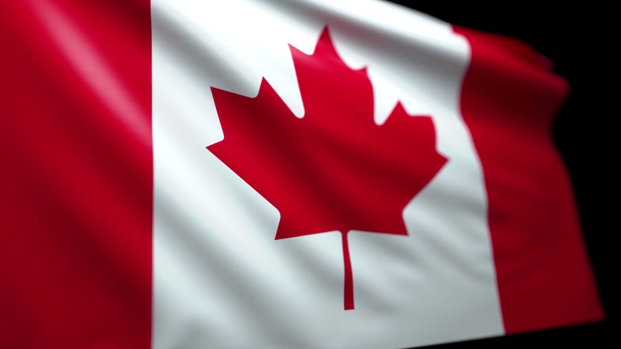 Canadian Flag Background Seamless Looping with Luma Matte