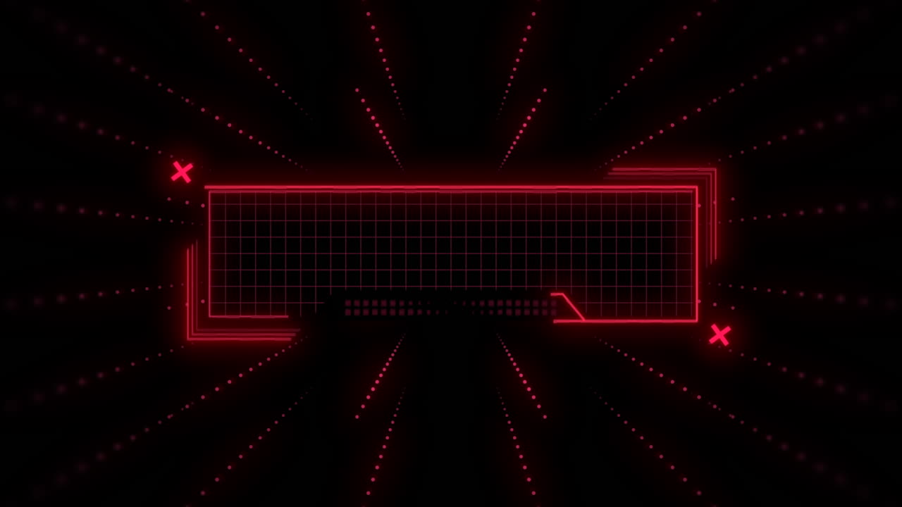 Vibrant red neon sign illuminates on dark background