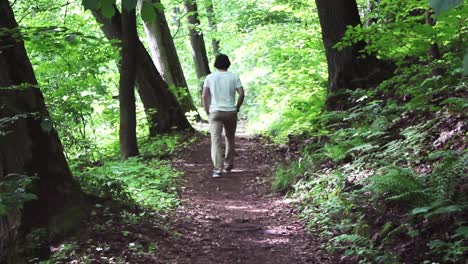 young man walking at forest park 1