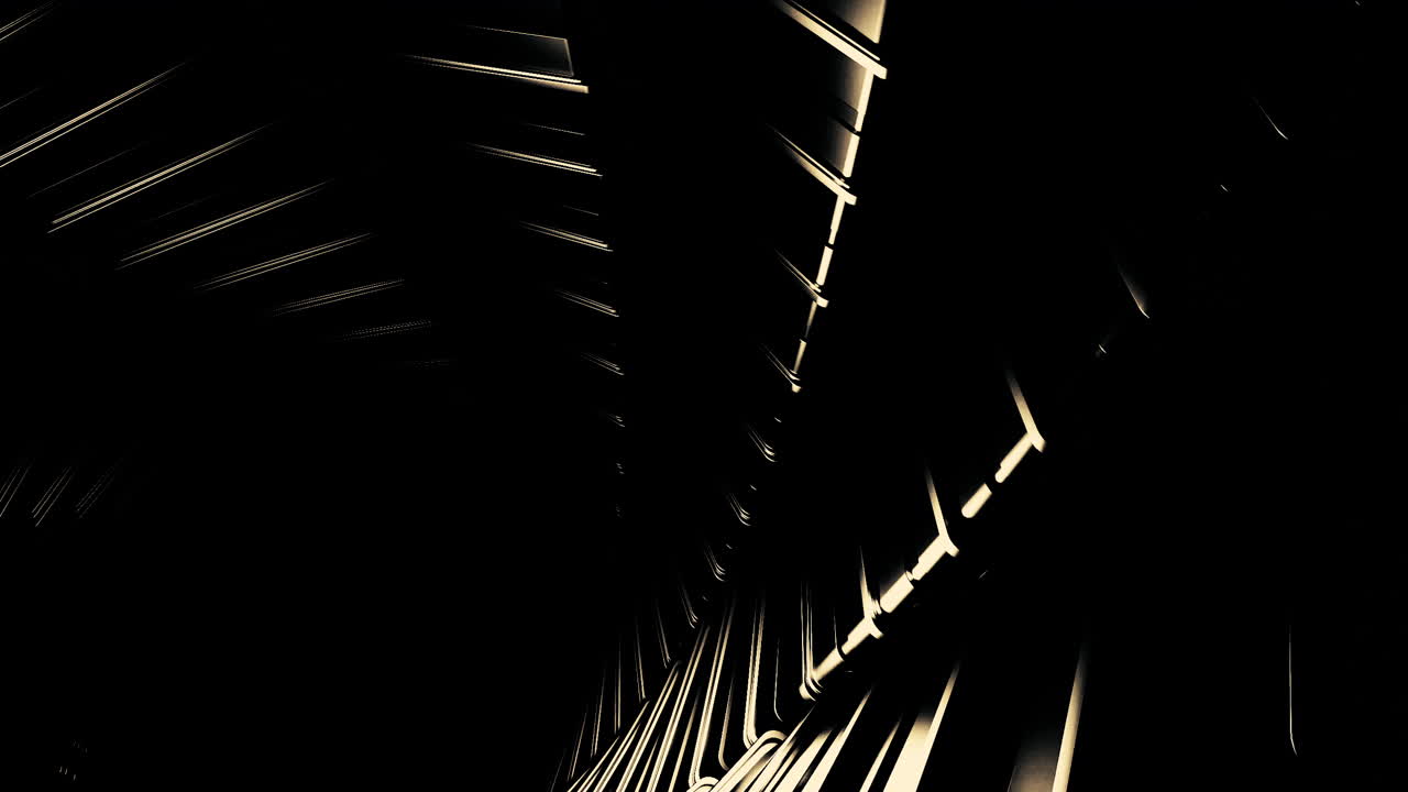 Terowongan Logam Geometris Abstrak