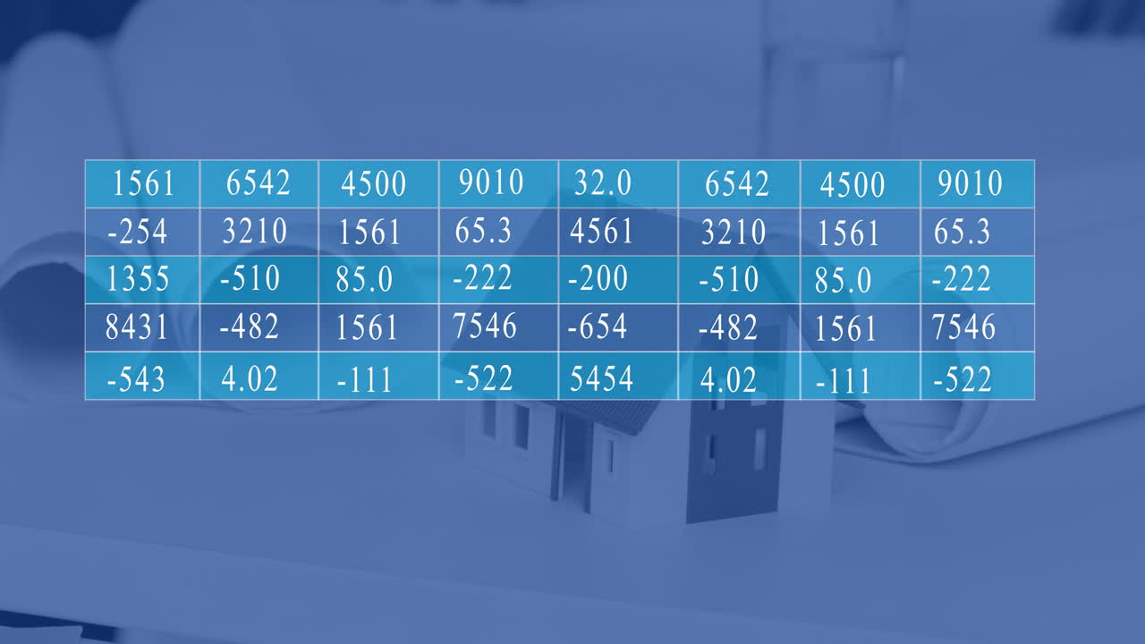 animación del procesamiento de datos digitales en la oficina