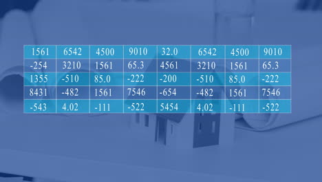 animación del procesamiento de datos digitales en la oficina