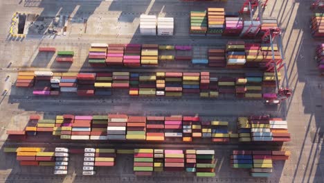 colorful containers in buenos aires port logistic center, argentina