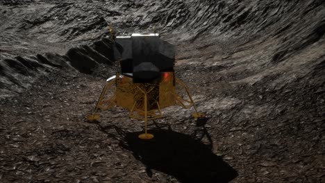 misión de aterrizaje lunar en la luna