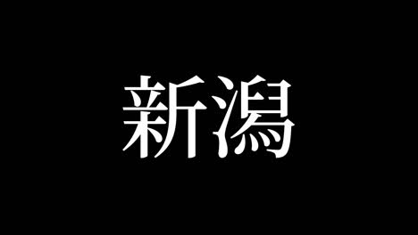 niigata japan kanji japanese text animation motion graphics