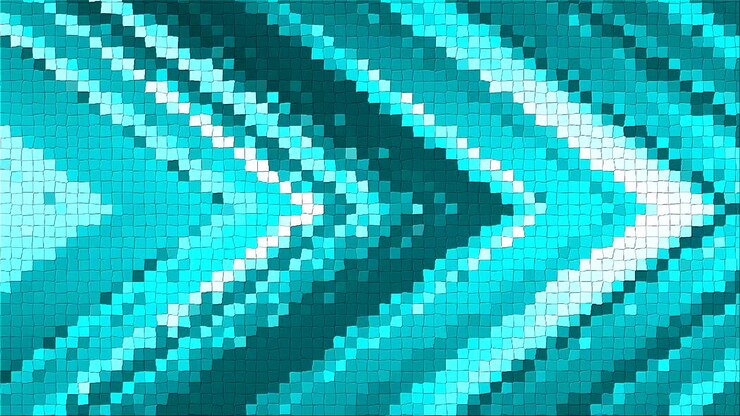 Mosaico basato su un'animazione angolare astratta di una composizione dinamica di pannelli e linee. In loop.