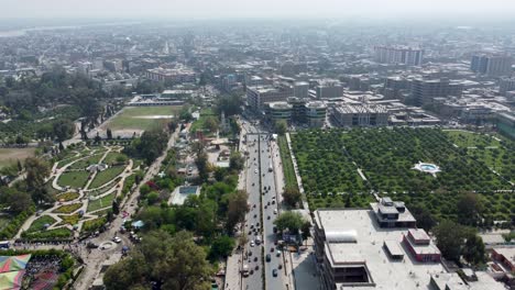 aerial view of buildings in crowded city of  jalalabad cityscape