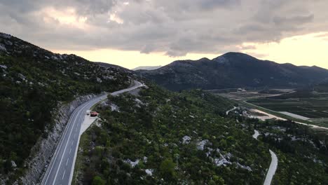 Flying-the-drone-over-the-Tustevac-mountains-in-Croatia