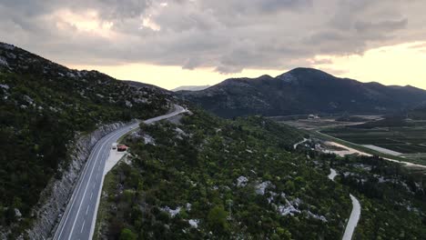 flying the drone over the tustevac mountains in croatia