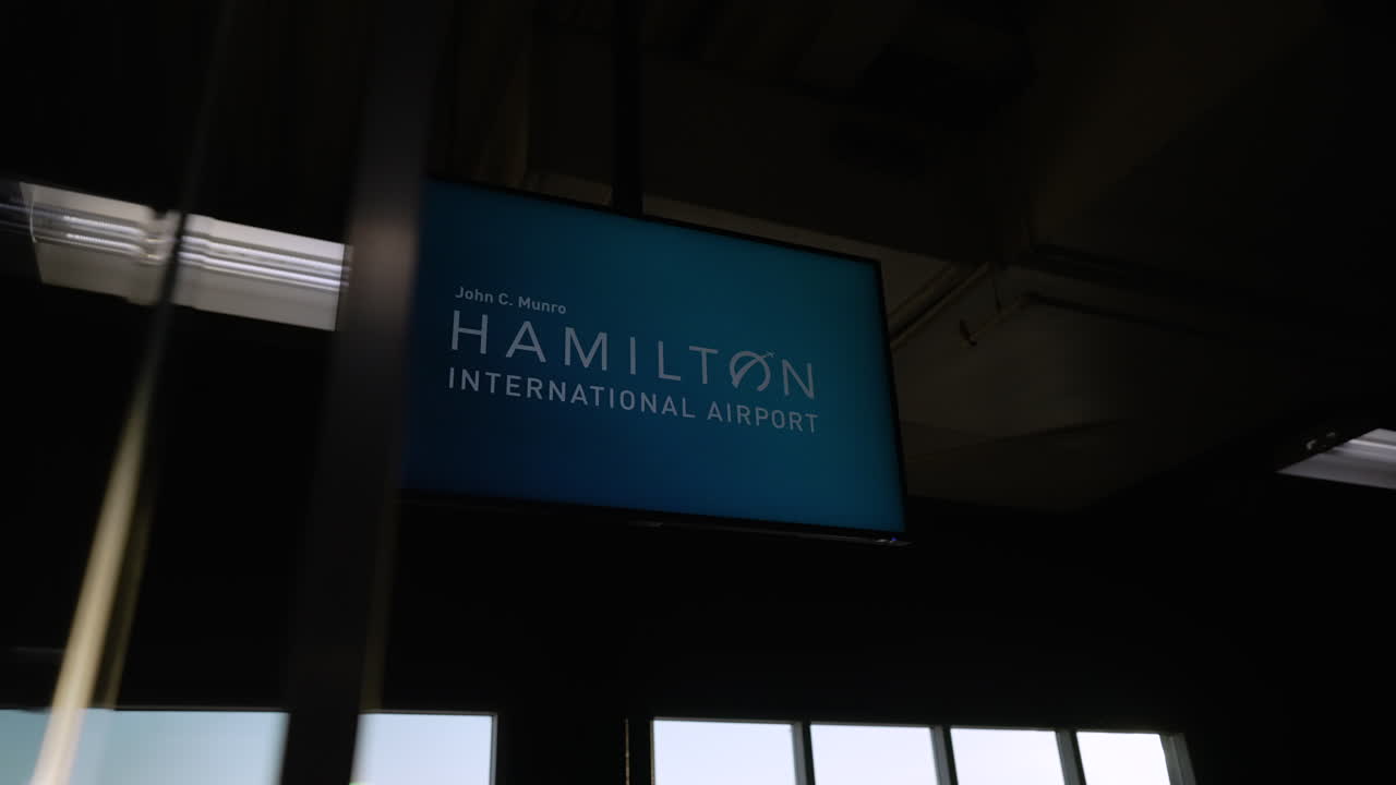 Hamilton International Airport sign