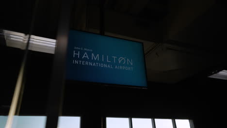 hamilton international airport sign