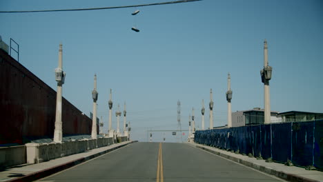 empty urban bridge on a clear day