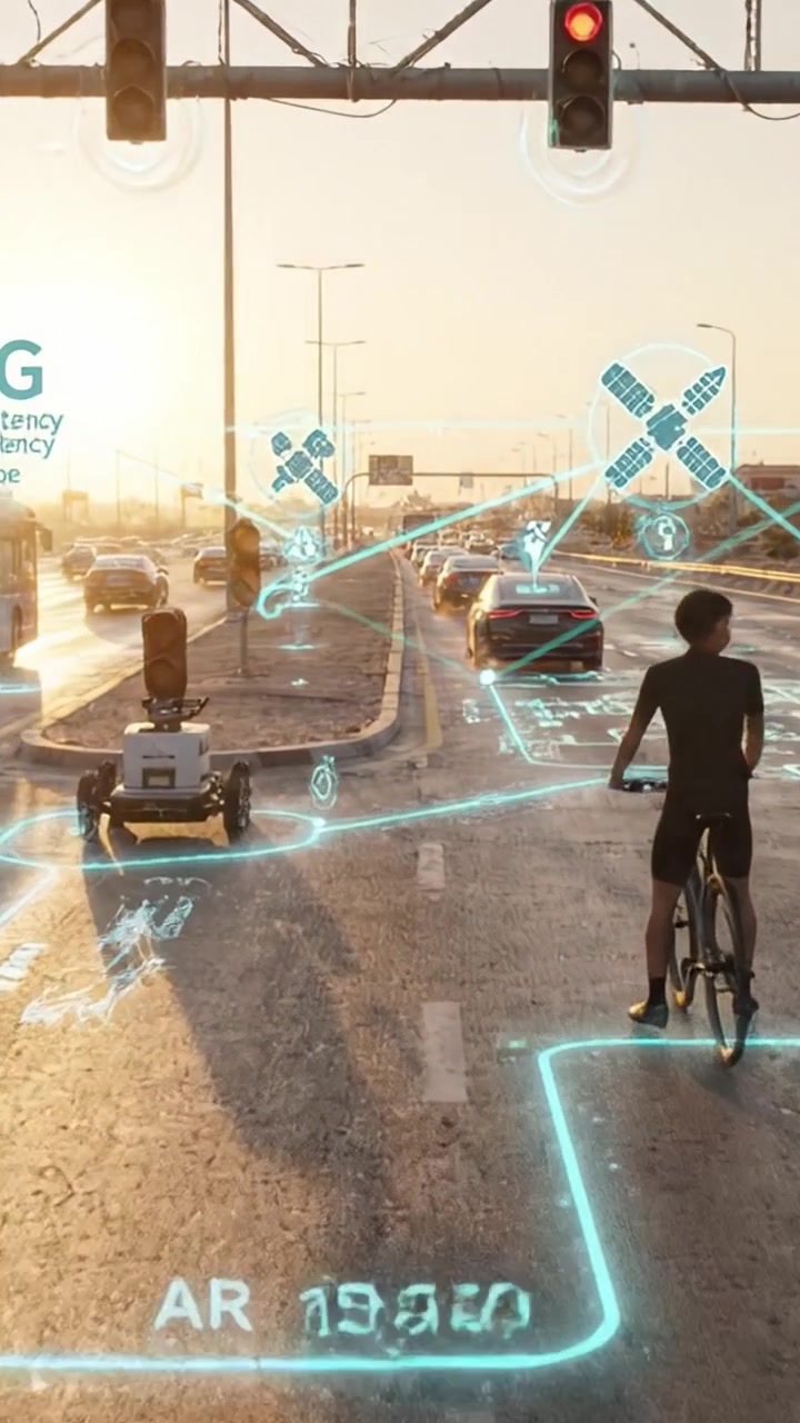 Innovative Traffic System Enhances Urban Mobility with Smart Navigation and Real-Time Communication for Bicycles and Vehicles in a Modern Cityscape