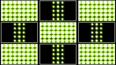 patrón de luces de escenario verdes