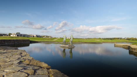 cinematic gimbal shot of the national golf brussels