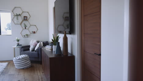 Interior-Shot-Of-Stylish-Modern-Bedroom-In-Empty-House