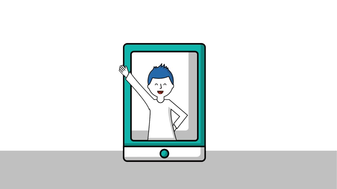 스크린 스마트폰에 팔을 들고 있는 남자