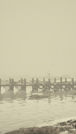 foggy dock