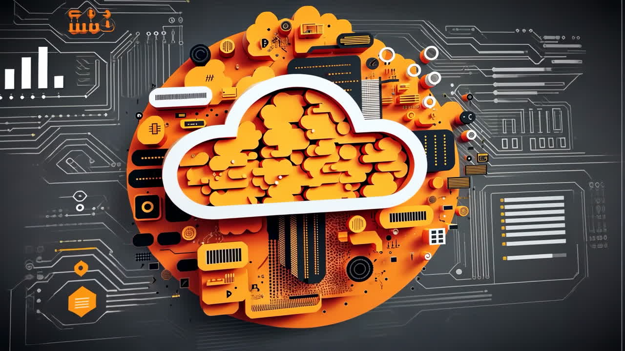 Cloud Computing and Digital Technology Concept