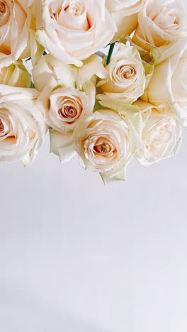 beautiful bouquet of cream roses