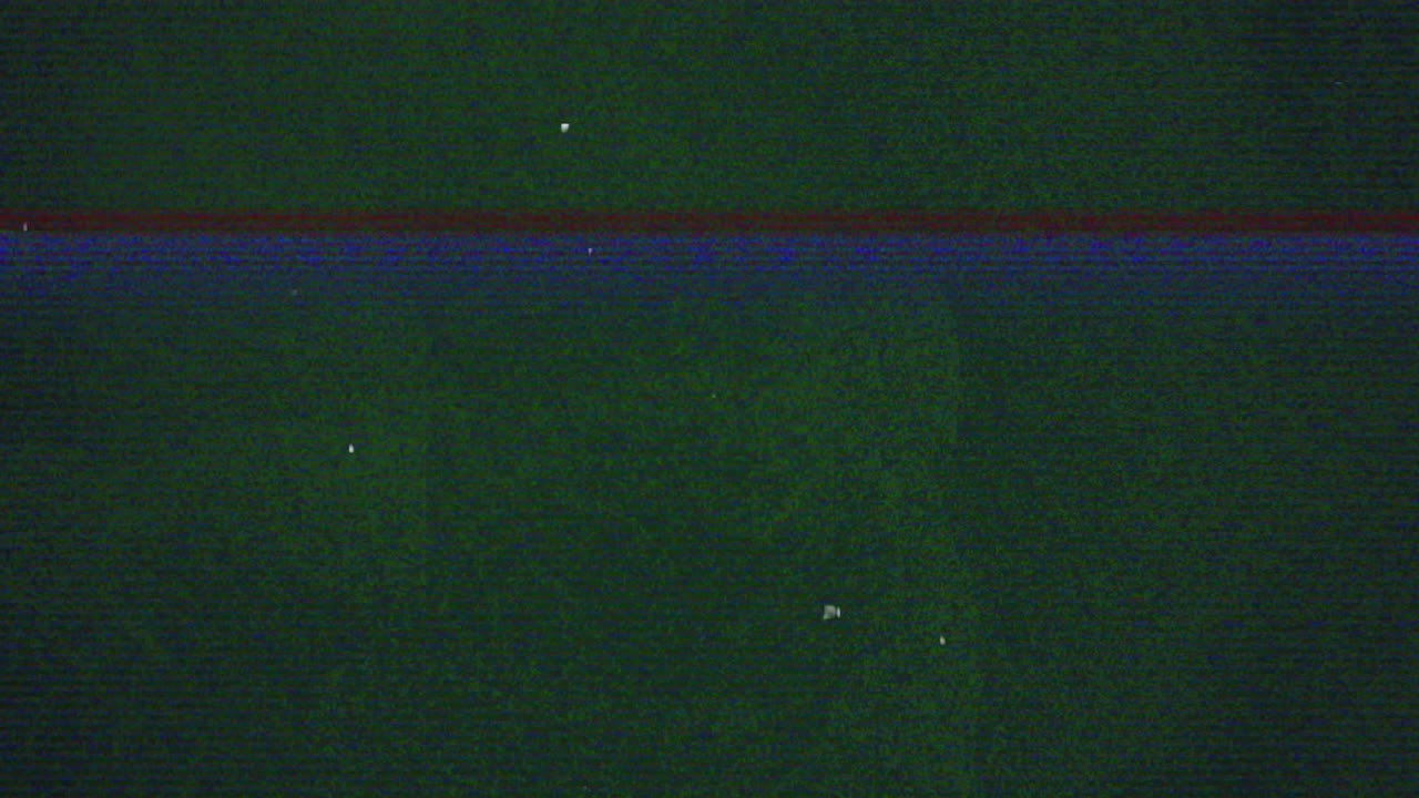 Green and blue abstract animation with horizontal line across center