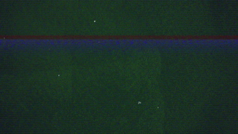 green and blue abstract animation with horizontal line across center
