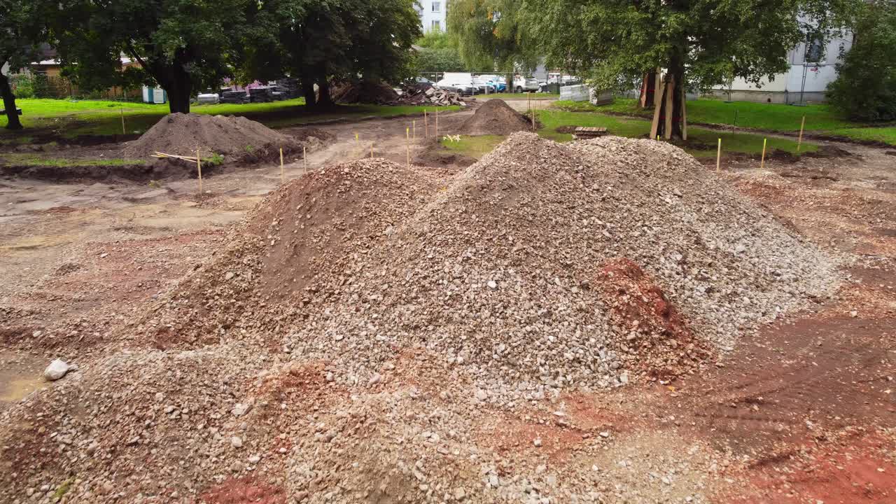 Construction Site in a City Park