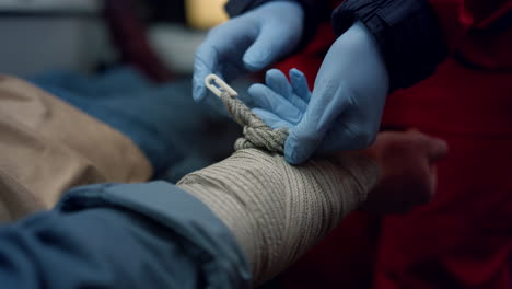 nurse providing first aid help